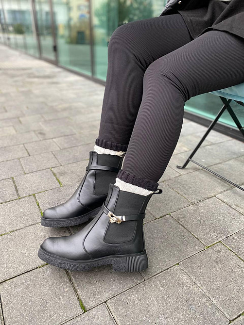 Черевики жіночі M.KRAFT 2034/1 чорні (зима, шкіра натуральна) (6157) Коломия - фото 2
