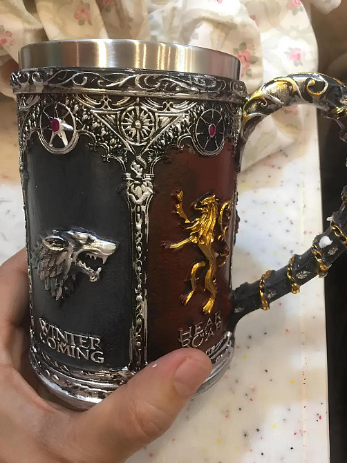 Кружка Игра престолов RESTEQ 600 мл — чашка Game of Thrones из нержавеющей стали и смолы Киев - изображение 8