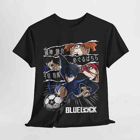 Футболка для мальчика аниме Блуе Локк Кунигами Рин оверсайз (рост от 165 до 180 ) Черний AnimeJ0762m Днепр