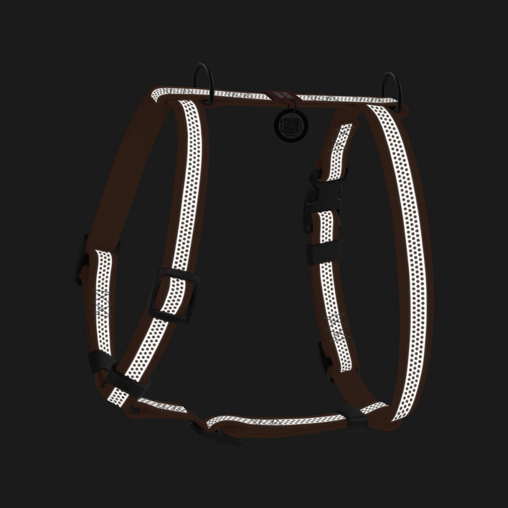 Шлея для собак водостійка анатомічна Н-подібна WAUDOG Waterproof з QR-паспортом, світловідбивна, пластикова пряжка-фастекс, XL, Ш 40 мм, А 60-98 см, В Київ - фото 3