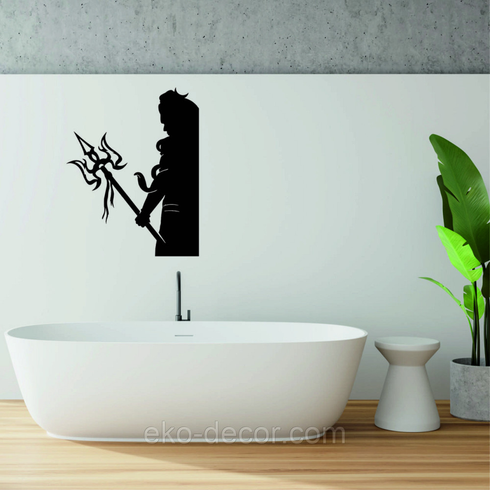 Декоративне настінне Панно «Посейдон» Декор на стіну 110*86 см, Чорний Київ - фото 4