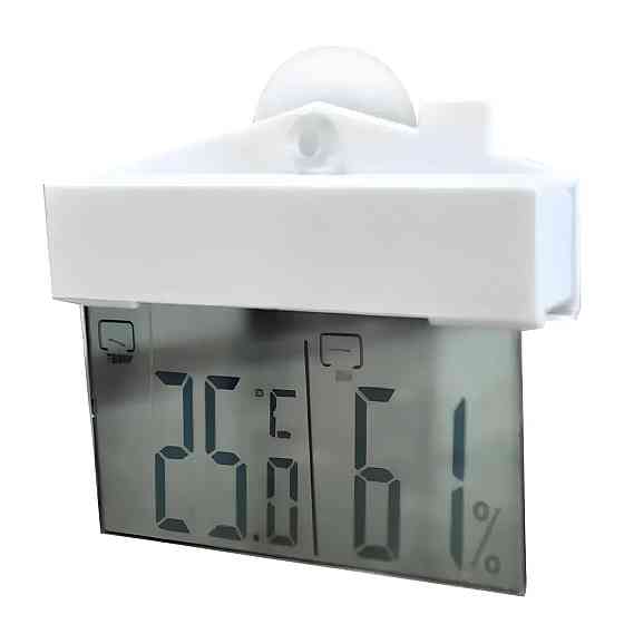 Цифровой термометр-гигрометр для окна с присоской RESTEQ — электронный ЖК-градусник, температурный диапазон -20°C до +70°C, Киев