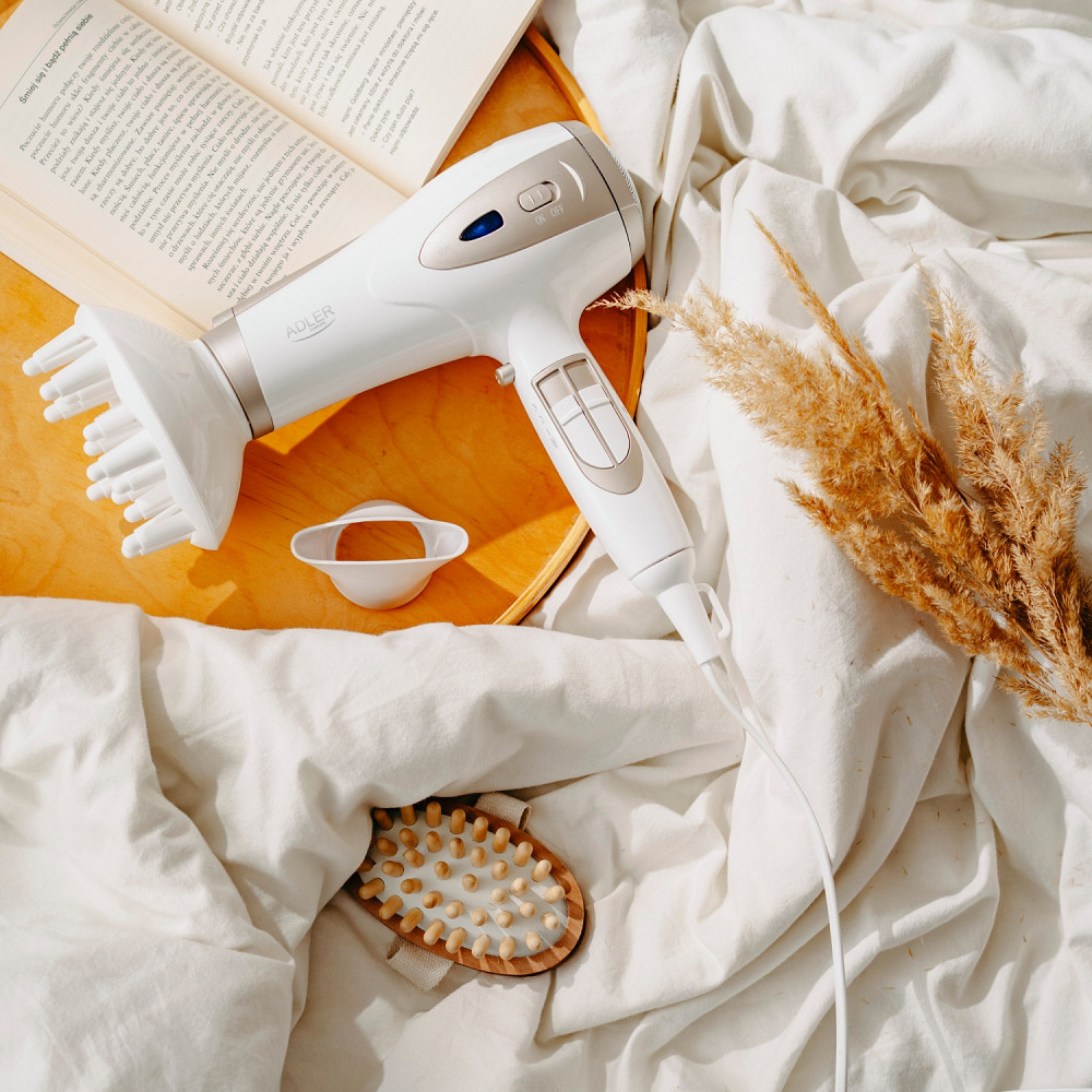 Фен Adler AD 2248 white champagne 2200Вт/ 2 швидкості/ хол.обдув/ темп.режимів-3/ іонізація/ дифузор Вінниця - фото 8