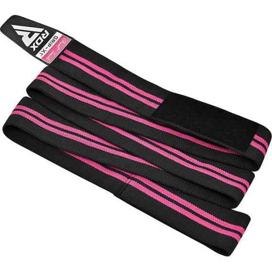 Бинти на коліна RDX GYM KNEE WRAP R11 BLACK/PINK Кам'янське