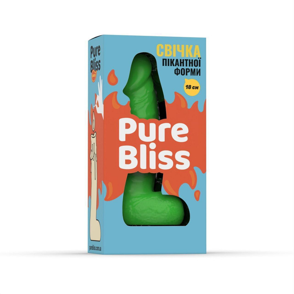 Свеча в виде члена Pure Bliss BIG Green 18 см Sex Aura Киев - изображение 7
