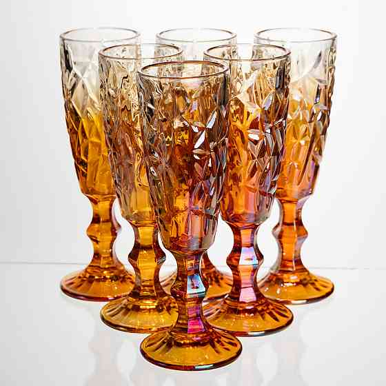 Набір келихів для шампанського 6 штук 160 мл на ніжці Yiwu HP-19-188 Коломия