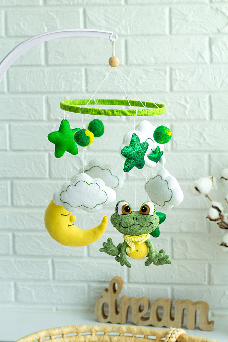 Мобіль на ліжечко для немовлят WoollyFox " Жабеня" Київ - фото 7