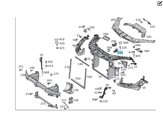 China  A2048800260 Новий замок - фіксатор капота бічний нижній E-Class W212 W213 C238 C-Class W204 W205 CLS C218 ML GLE W166 Одесса