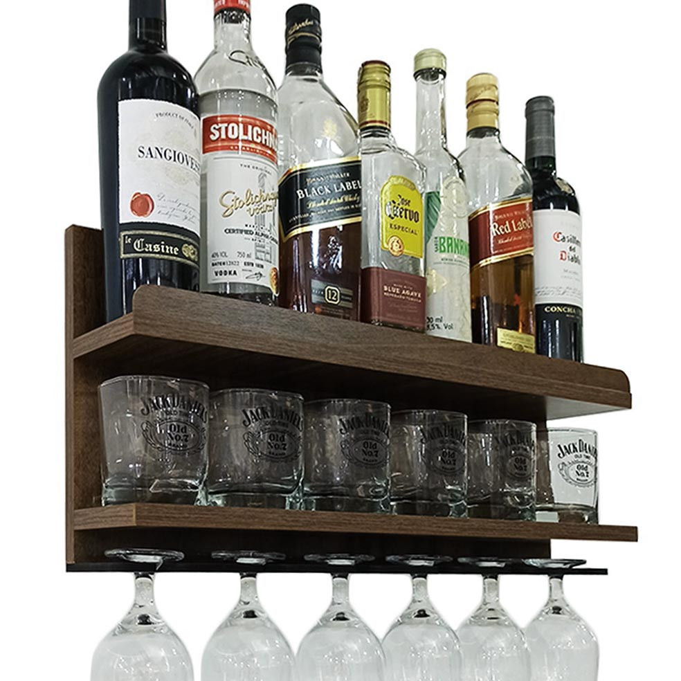 Настенная винная полка 