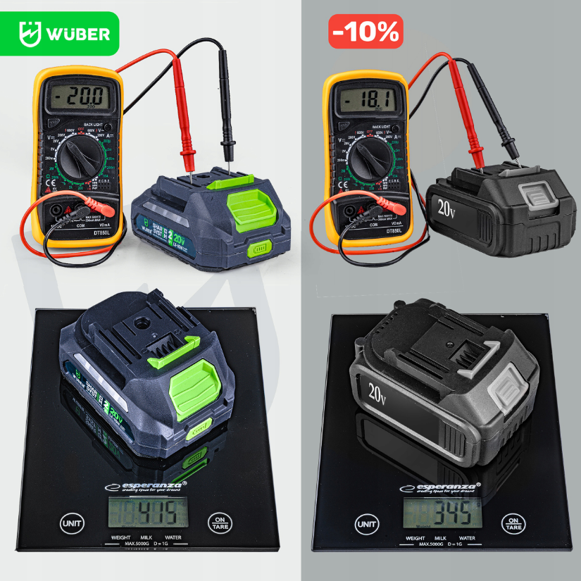 Акумуляторна пила ланцюгова + 2 акумулятори 2А·год 20В + 2 шини Wuber (Польща) Київ - фото 10