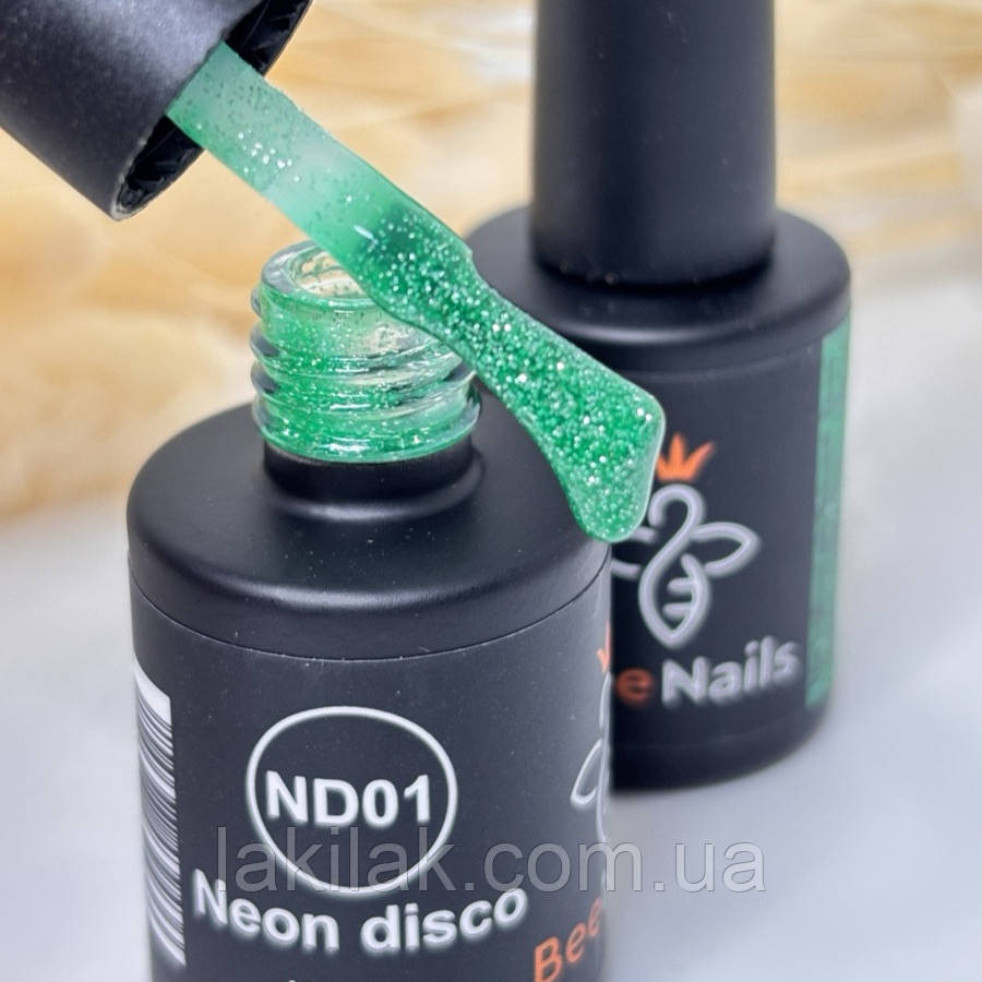 Світловідбивний гель-лак Bee Nails Neon Disco №01 8мл Херсон - изображение 1