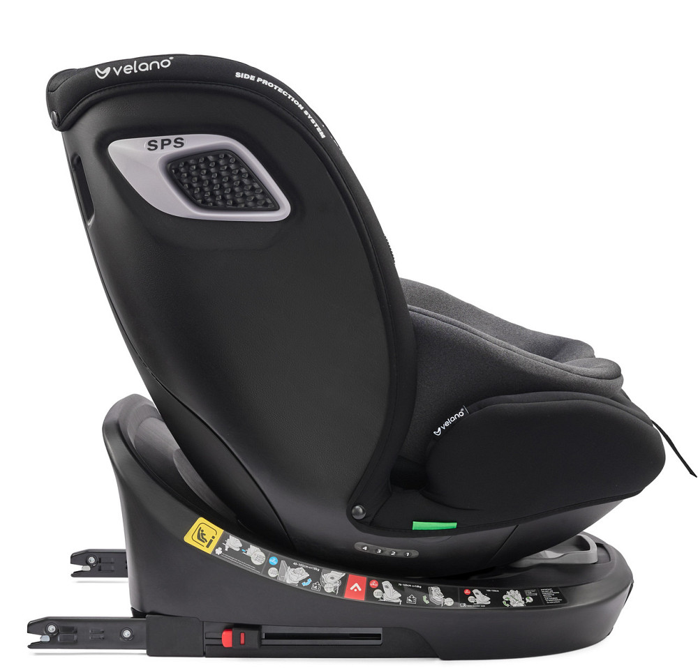 Автокрісло VELANO Vento 360° i-Size 40–150 см, ISOFIX + опорна нога, grey Київ - фото 4