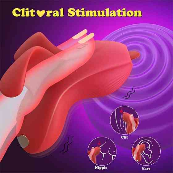 Клітеральний смарт-вібратор на палець Love Spouse Бордовий — Смарт вібратори Вінниця