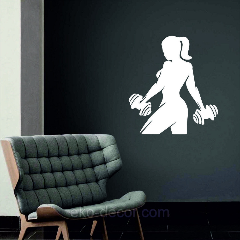 Декоративне настінне 3D Панно «Бодібілдінг» Декор на стіну з об'ємом 70*63 см, Білий Київ - фото 3