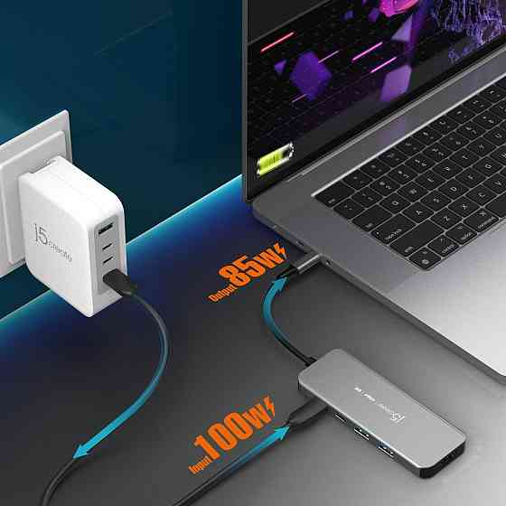 USB-хаб J5create USB-C 5-в-1 Grey (JCH453-N) ( 14783 ) Харків