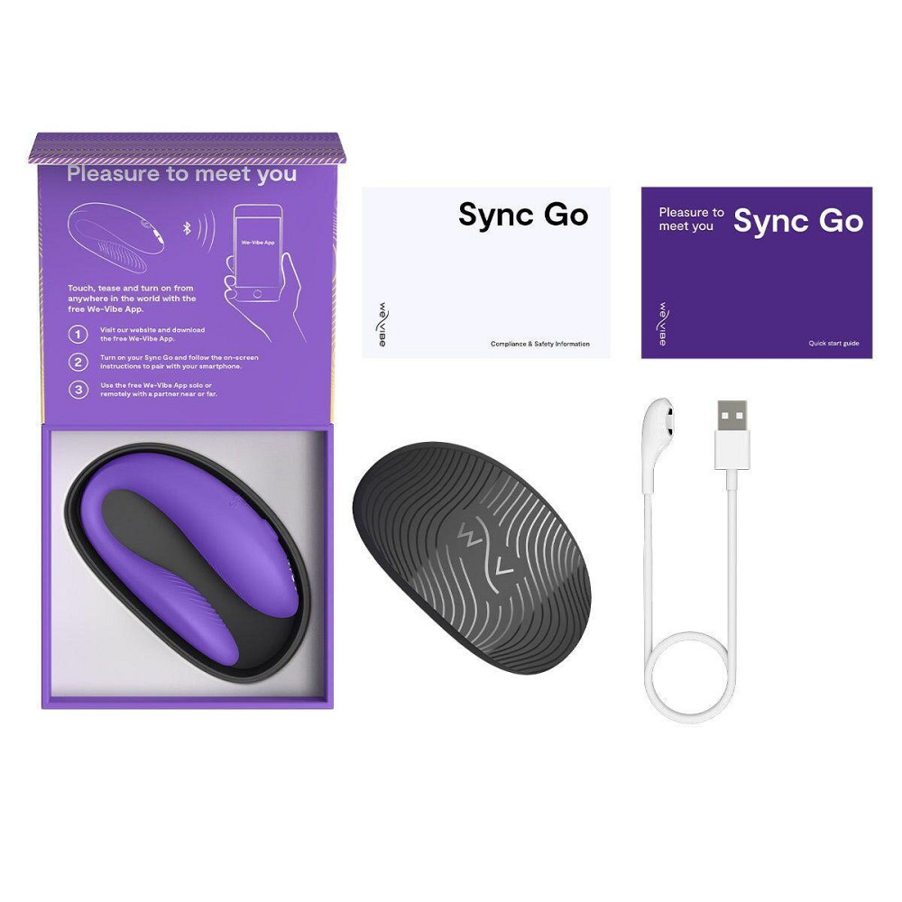 Смарт-вібратор для пар We-Vibe Sync GO Light Purple, тревел-кейс, пульт ДК Sex Aura Київ - фото 7