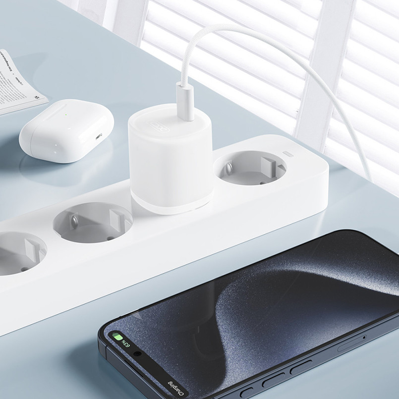 Мережевий зарядний пристрій XO L150 30W Single USB-C білий Львів - фото 2