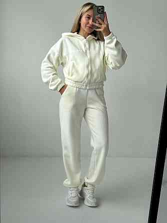 Женский повседневный теплый костюм на молнии с поларом флиса Одесса