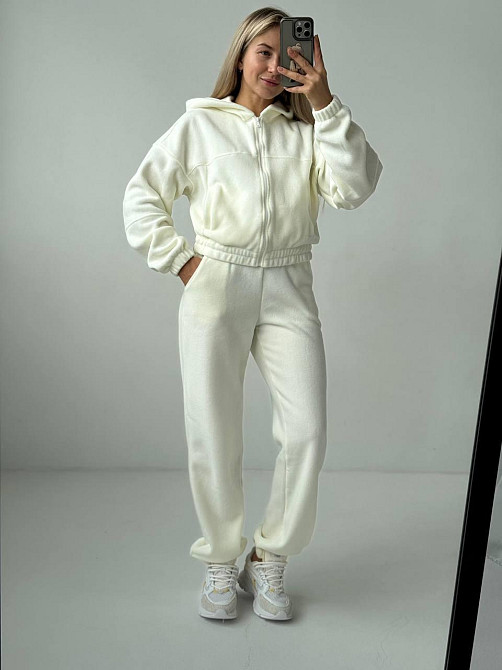 Женский повседневный теплый костюм на молнии с поларом флиса Одесса - изображение 3