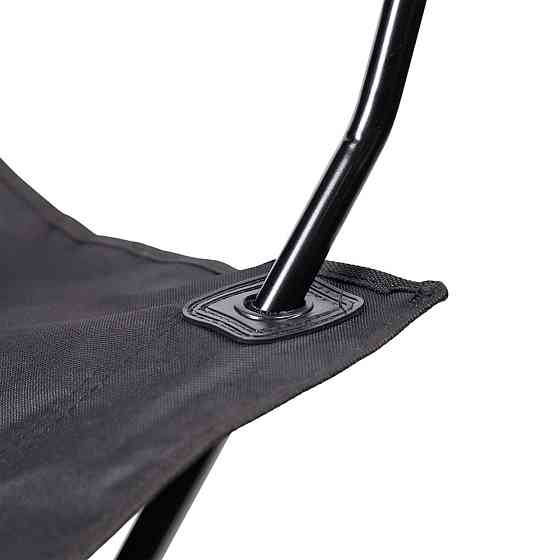 Раскладное туристическое кресло с подстаканником, черное Киев