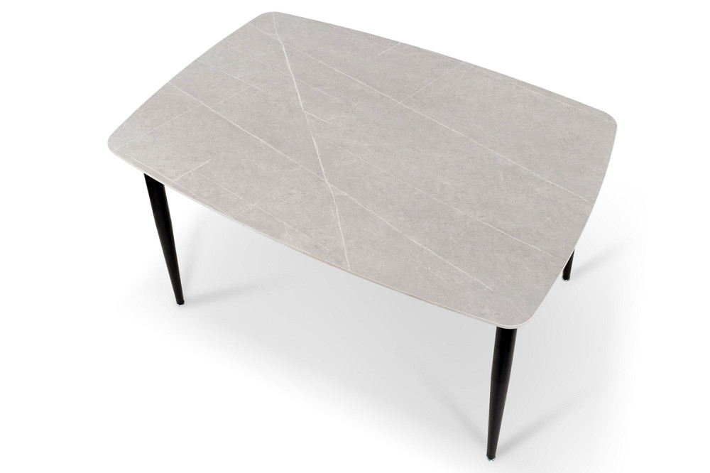 Стіл КИПАРИС 120*80, чорний/ сірий мармур Київ - фото 1
