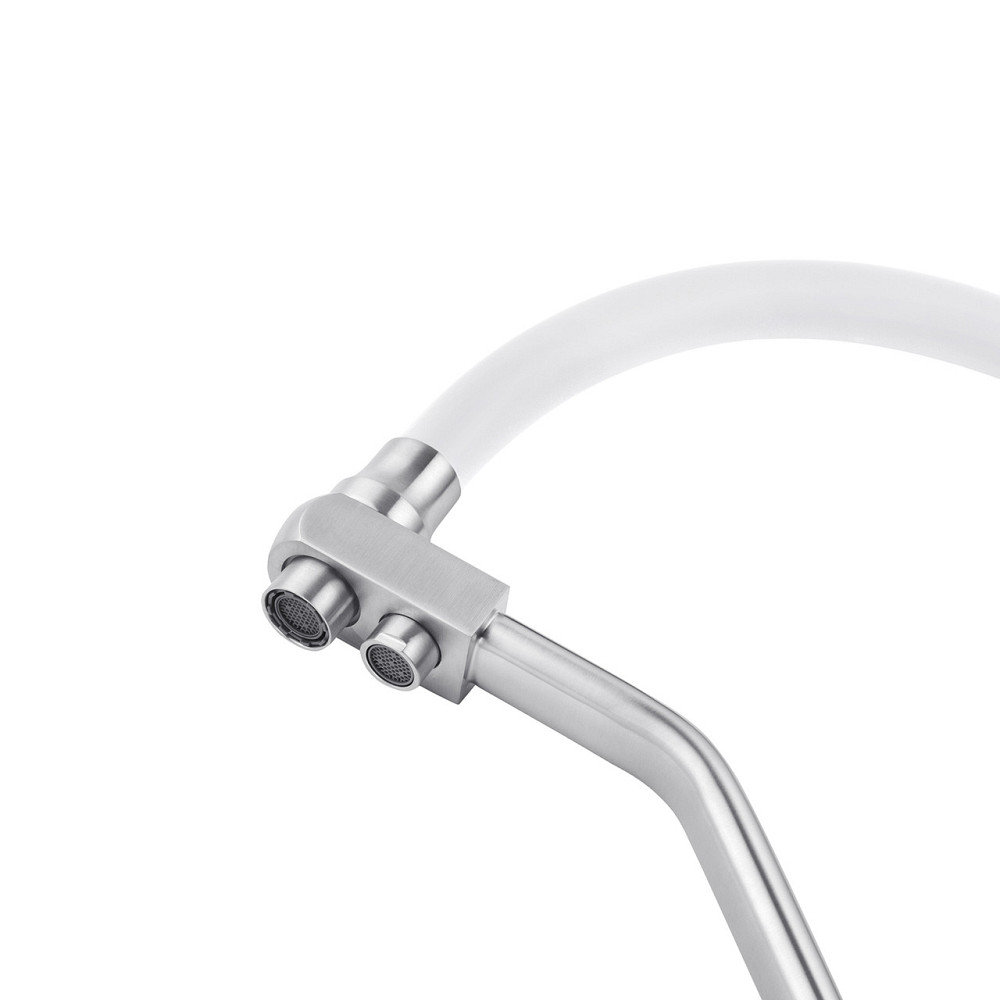 Смеситель для кухни с подключением к фильтру Kroner KRP Edelstahl Klassisch - ESG03817WHI белый/сатин Киев - изображение 7