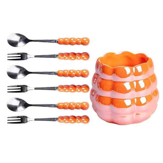 Набір десертних вилок і ложок на 3 персони, 7 предметів Київ