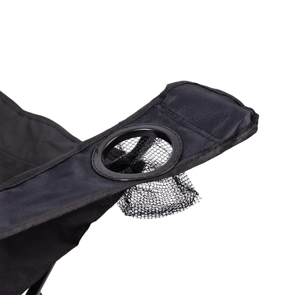 Крісло розкладне туристичне 50х80х80 см з підстаканником Чорне SJ-0014B Київ - фото 6