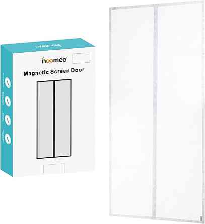 Магнітна антимоскітна сітка на двері 120x220см HOOMEE HSD-001 (біла) Луцк