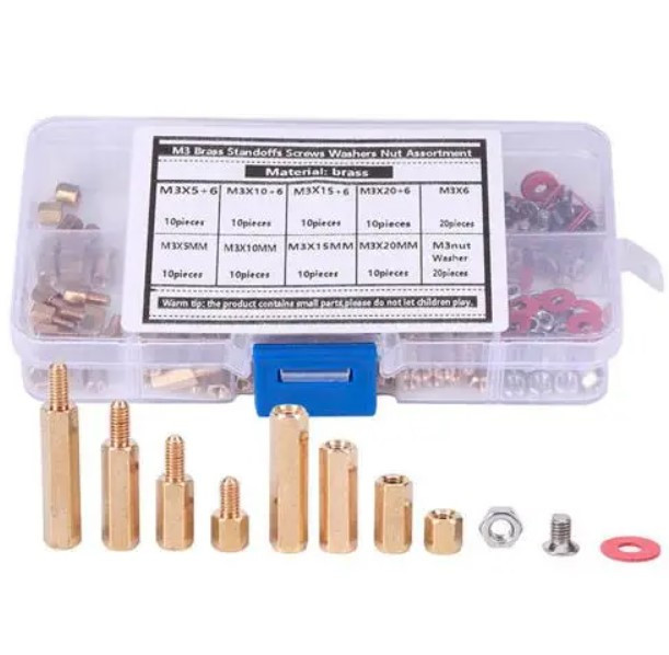 Стійка монтажна латунна М3 120 шт., міжплатна 6-гранна, набір із гвинтами Винница - изображение 1