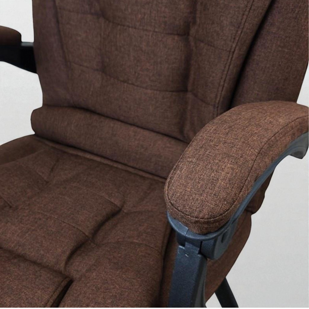 Крісло офісне ортопедичне ергономічне комп'ютерне м'яке з підставкою для ніг і масаже-ром з тканини посилене ігрове крісло Львів - фото 6