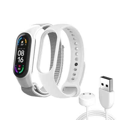 Ремешок для фитнес браслета Armorstandart комплект 3шт Xiaomi Mi Band 7/6/5 New Style White (ARM77041) Винница