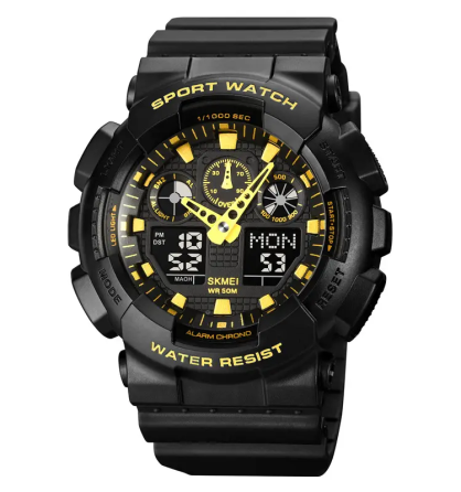 Годинник чоловічий наручний Skmei 1832 (Чорний з золотом) Київ