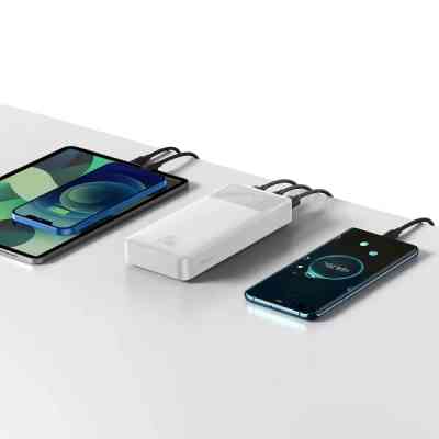 Батарея універсальна Baseus Bipow 20000mAh, Input(microUSB,Type-C), Output(2хUSB,Type-C), White (PPBD20K) Вінниця