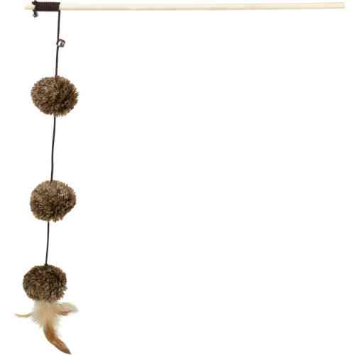 Іграшка Trixie для котів Паличка з помпонами дерево плюш 40 см Київ