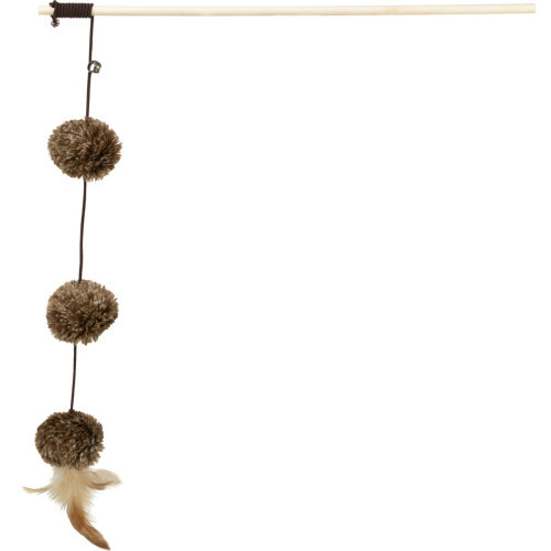 Іграшка Trixie для котів Паличка з помпонами дерево плюш 40 см Київ - фото 2