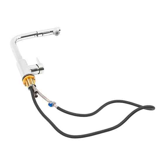 PLATINUM Змішувач кухонний з висувною лійкою FC-1 Platinum (polished) Київ