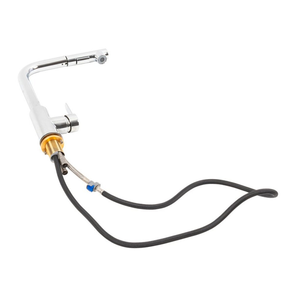 PLATINUM Змішувач кухонний з висувною лійкою FC-1 Platinum (polished) Київ - фото 2