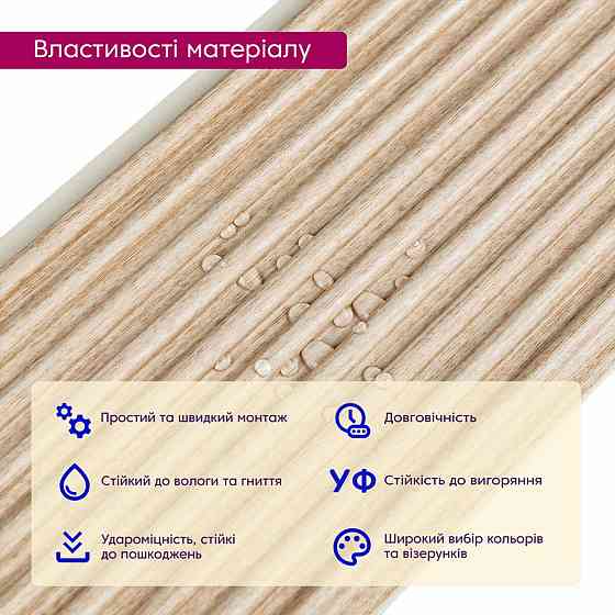 Рейка декоративна WPC стінова 110х10х2900мм SW-00003025 Київ