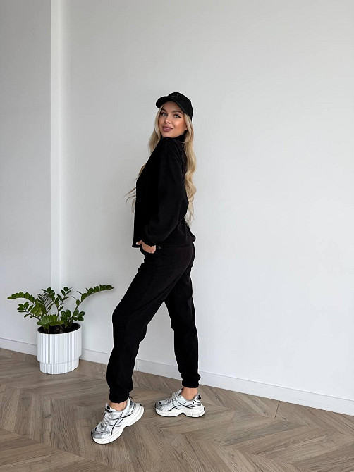 Жіночий стильний повсякденний костюм двійка трикотажний вільвет Одеса - фото 3