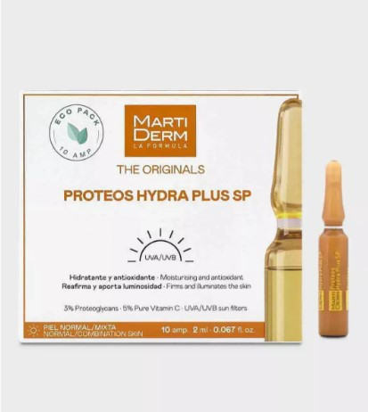 Мартідерм Сонцезахисні ампули для обличчя MartiDerm The Originals Proteos Hydra Plus SP 10амп по 2 мл Дніпро - фото 1