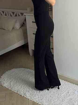 Женские базовые брючные лосины в классическом стиле крепдайвинг Черный, 46/48 Одесса