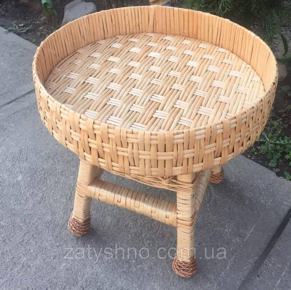 Столик плетений журнальний з високим бортиком Київ - фото 5