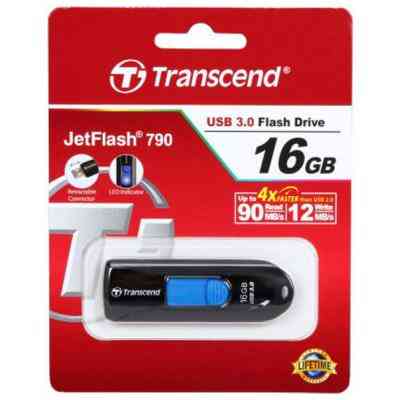 USB флеш накопичувач Transcend 16GB JetFlash 790 USB 3.0 (TS16GJF790K) Вінниця