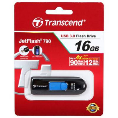 USB флеш накопичувач Transcend 16GB JetFlash 790 USB 3.0 (TS16GJF790K) Вінниця - фото 5