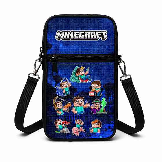 Сумка-чехол для телефона Minecraft детская через плечо, водонепроницаемая мини-сумка (4737) Киев