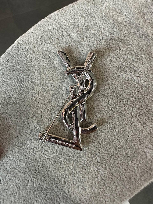 Брендовая брошь YSL, покрытие серебро 925 Одесса - изображение 2