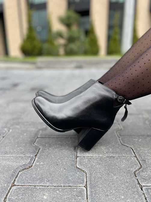 Stepter Черевики жіночі STEPTER чорні натуральна шкіра каблук 8 см 36/40 (6407) Коломия - фото 5