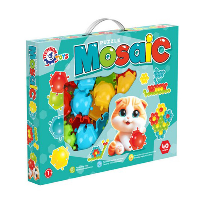 Дитяча розвиваюча гра "Мозаїка-пазли" 1928TXK 40 деталей Вінниця - фото 1