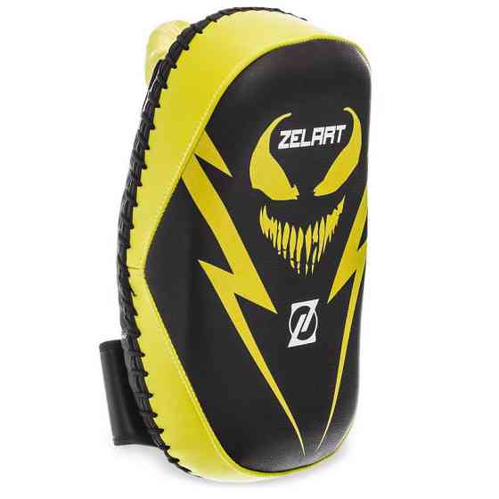 Пады для тайского бокса Тай-пэды ZELART BO-1426 размер 32x19x8 см лимонный-чёрный Киев